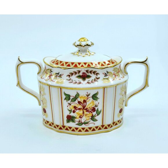 Royal Crown Derby Honeysuckle covered dish sugar bowl - Picture 2 of 10